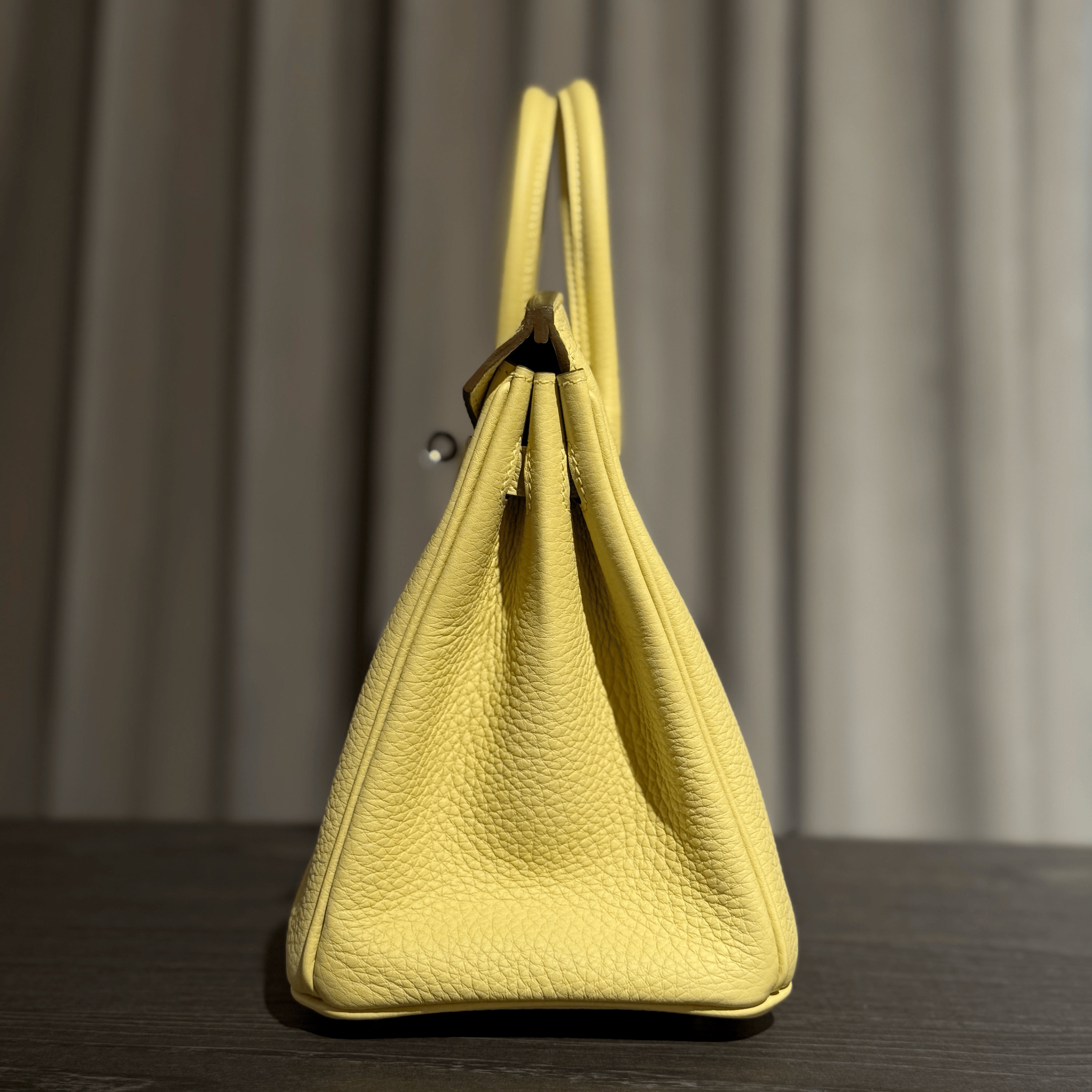 Hermès Jaune Poussin Birkin 25 Togo Palladium Hardware