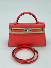 Hermes Kelly 20 Epsom Rose Texas Palladium Hardware Wrist Aficionado