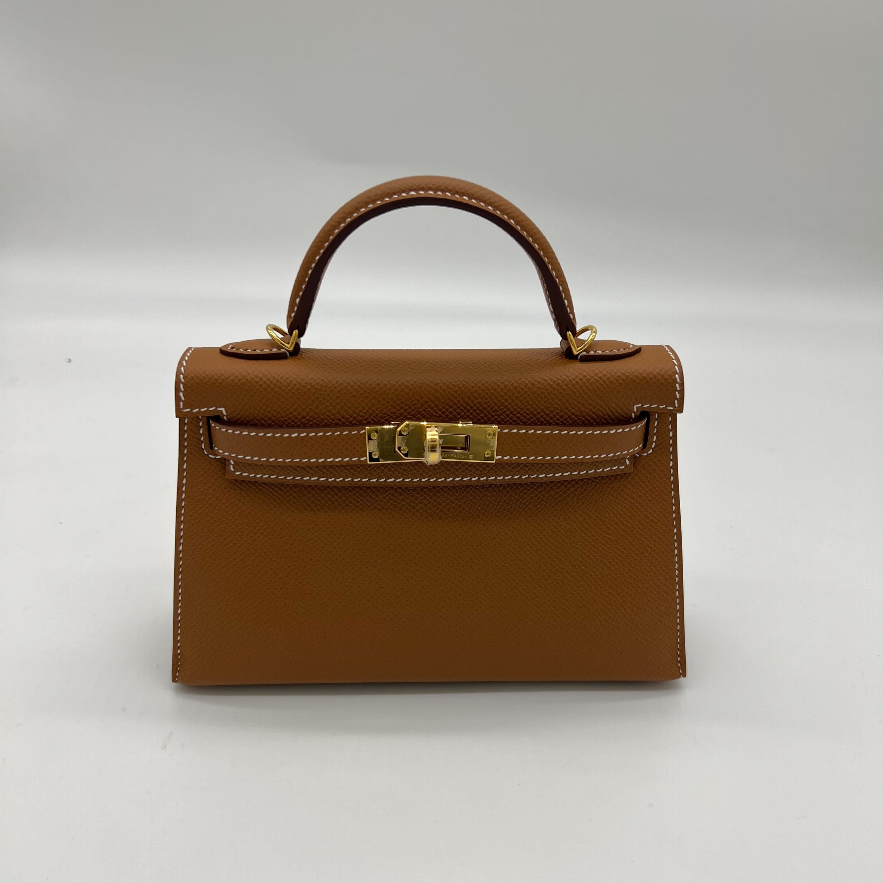 Hermes Kelly 20 Gold Epsom Gold Hardware Wrist Aficionado