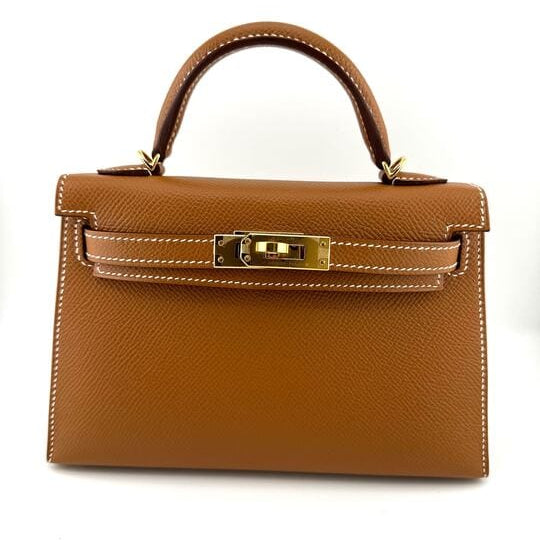 Hermes Kelly 20 Gold Epsom Gold Hardware