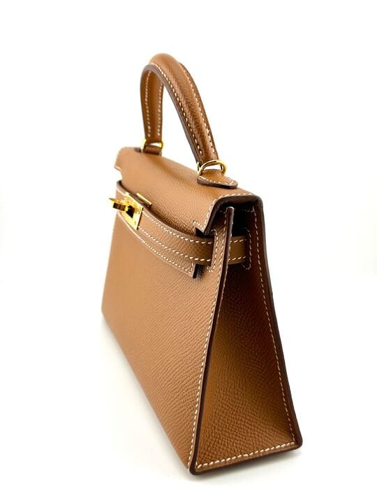 Hermes Kelly 20 Gold Epsom Gold Hardware