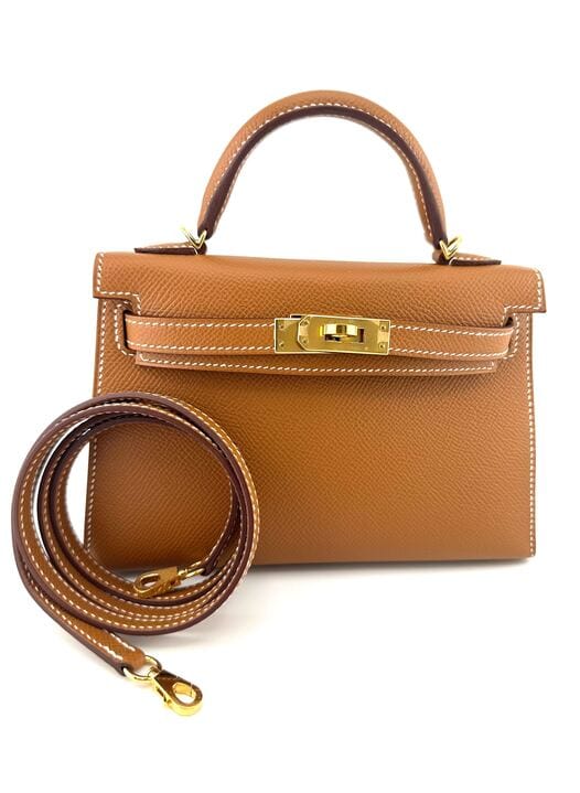 Hermes Kelly 20 Gold Epsom Gold Hardware