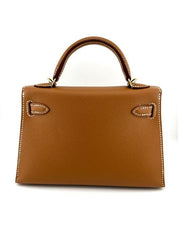 Hermes Kelly 20 Gold Epsom Gold Hardware