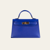 Hermès Bleu Electrique Mini Kelly 20 Epsom Gold Hardware