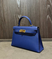 Hermès Bleu Electrique Mini Kelly 20 Epsom Gold Hardware