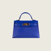 Hermès Kelly 20 Mini Bleu Electrique Epsom Gold Hardware