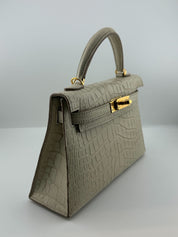 Hermès Kelly 20 Sellier Matte Missi Alligator Beton Gold Hardware