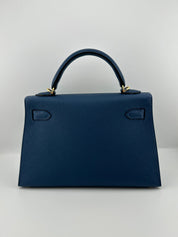 Hermès Kelly 20 Sellier Mini Deep Blue Epsom Gold Hardware