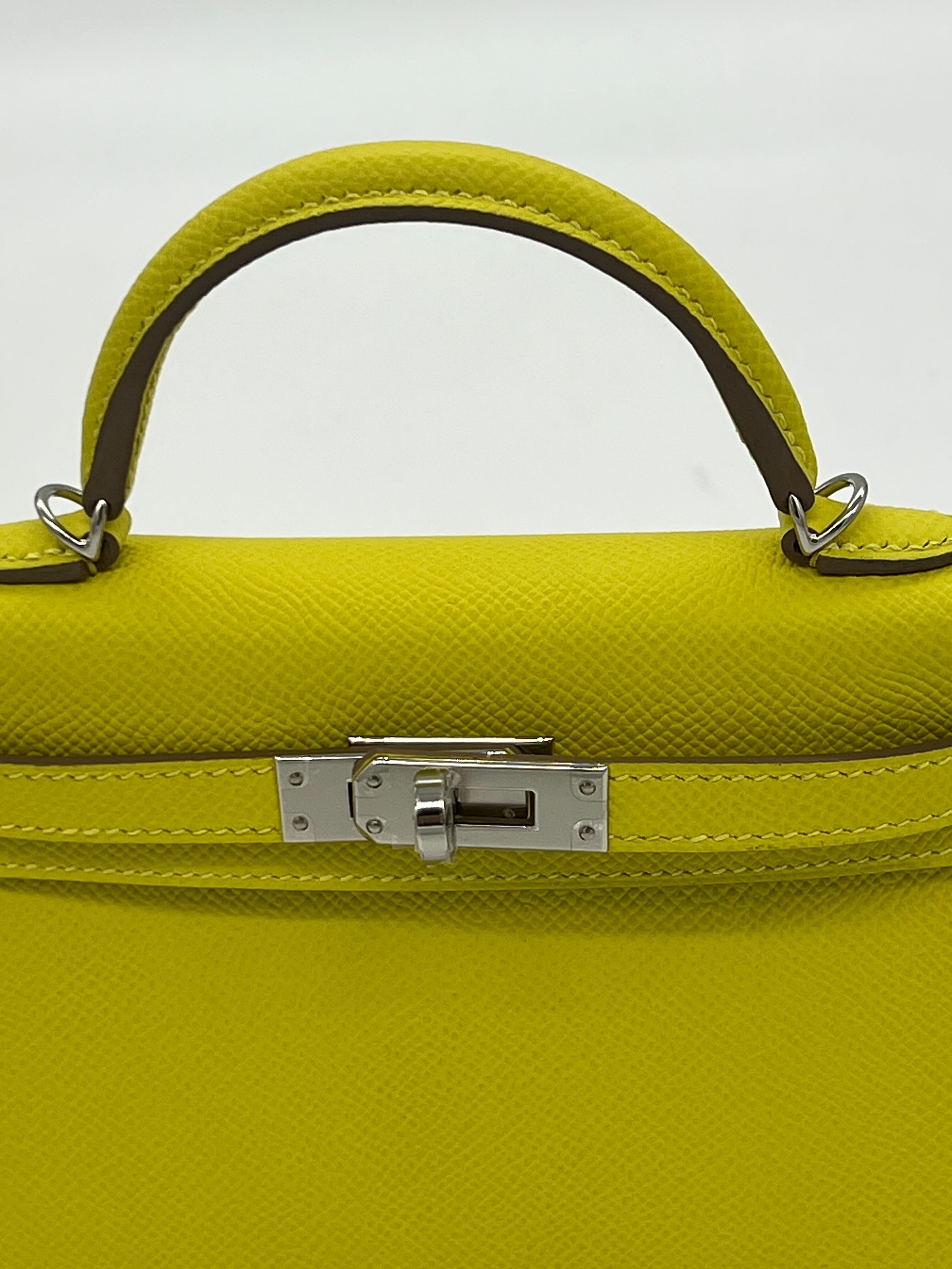 Hermes Kelly 20 Sellier Mini Epsom Lime (Draft) Wrist Aficionado