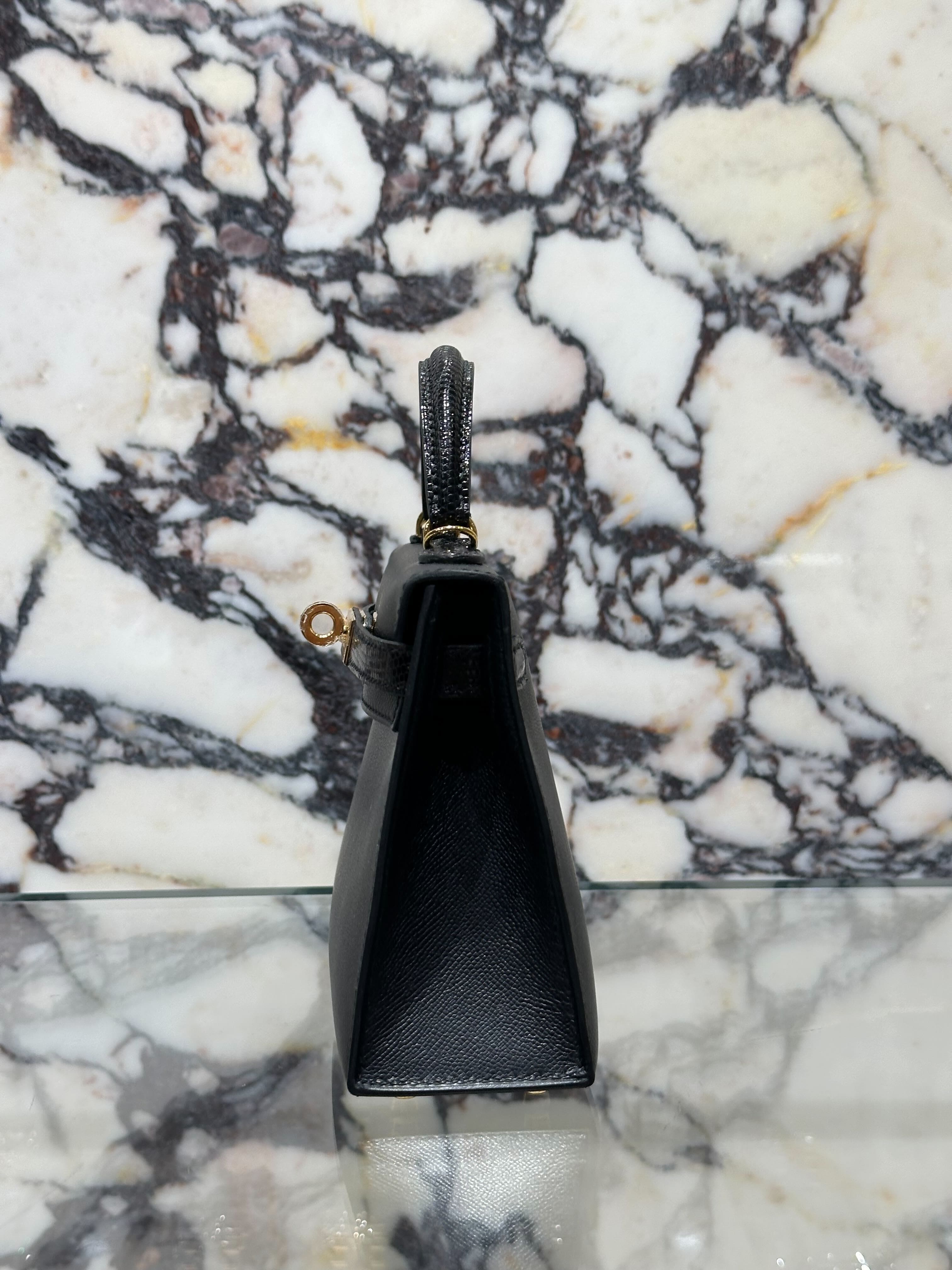 Hermès Kelly 20 Sellier Mini Touch Veau Madame Lezard Gold Hardware