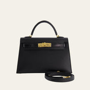 Hermès Kelly 20 Sellier Mini Touch Veau Madame Lezard Gold Hardware