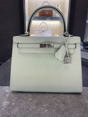 Hermès Kelly 25 Epsom Leather Vert Fizz Palladium Hardware