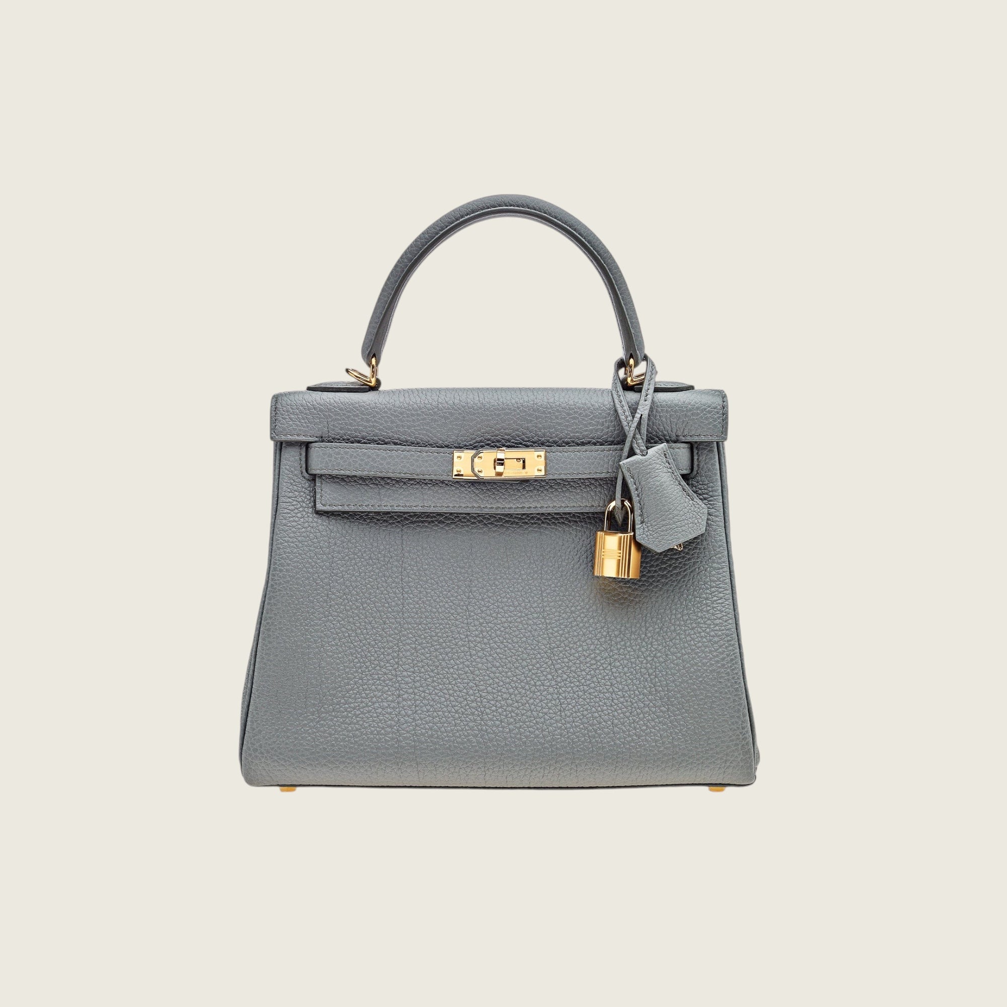 Hermès Kelly 25 Retourne Veau Togo Vert Amande Gold Hardware