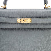 Bags & Accessories Hermes Kelly 25 Retourne Veau Togo Vert Amande Gold Hardware Wrist Aficionado