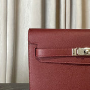Hermès Kelly Depeches 25 Rouge H Epsom Clutch Palladium Hardware
