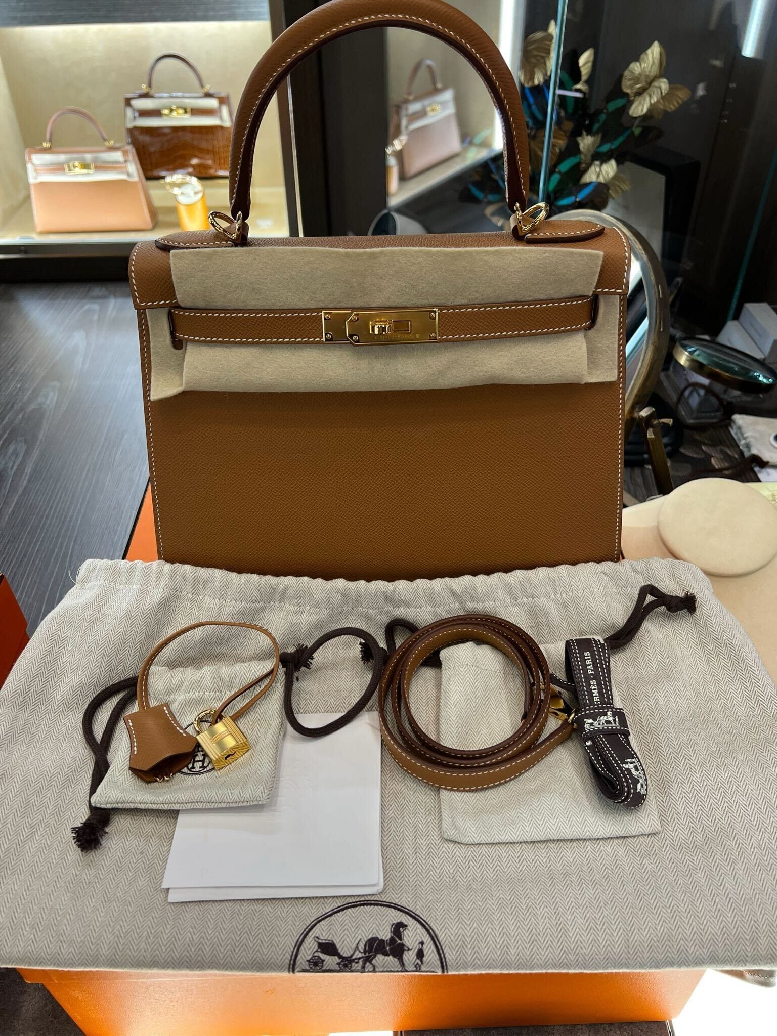 Hermes Kelly II 28 Epsom Alezan, Gold Hardware (Draft)