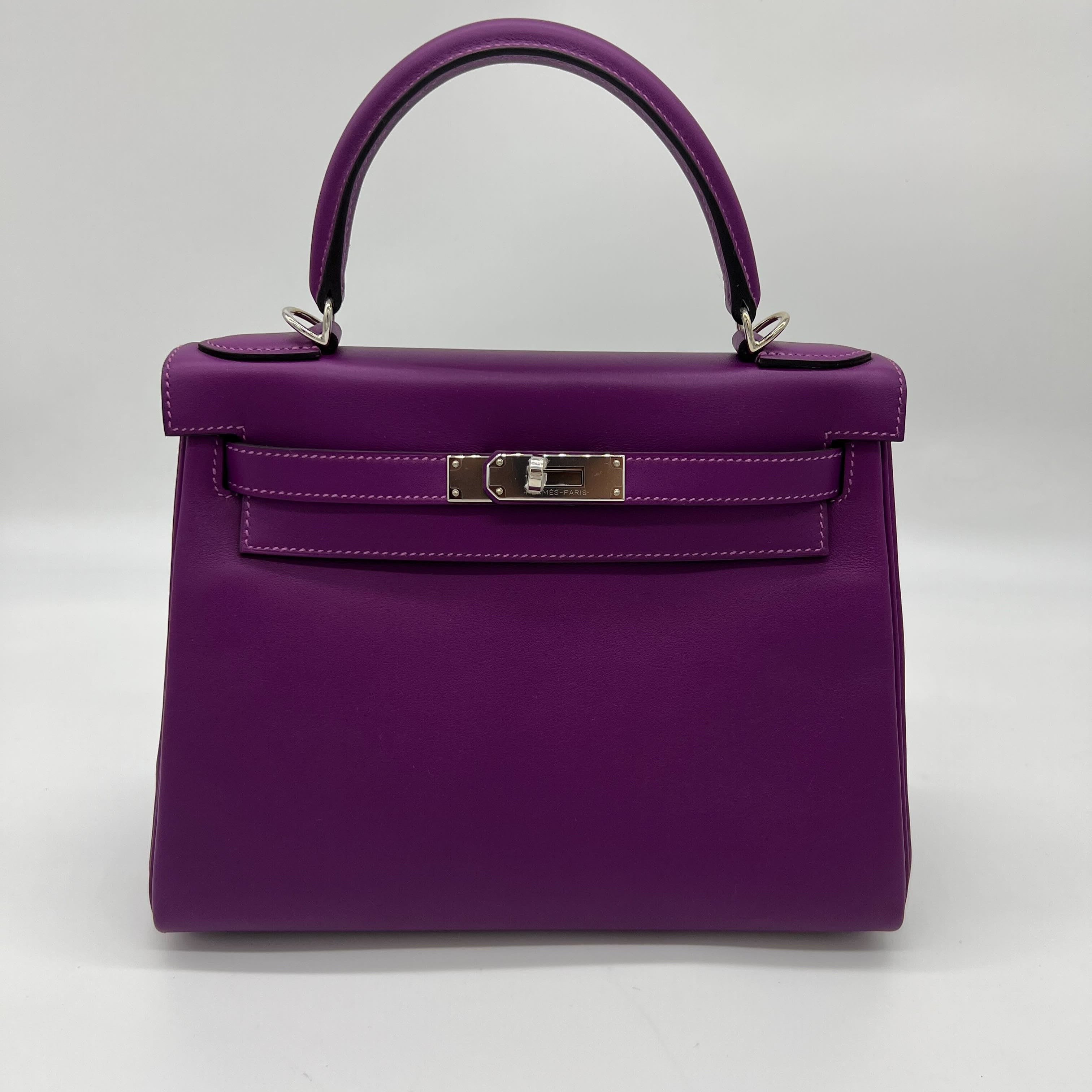 Bags & Accessories Hermes Kelly II Retourne 28 Veau Swift Anemone Wrist Aficionado