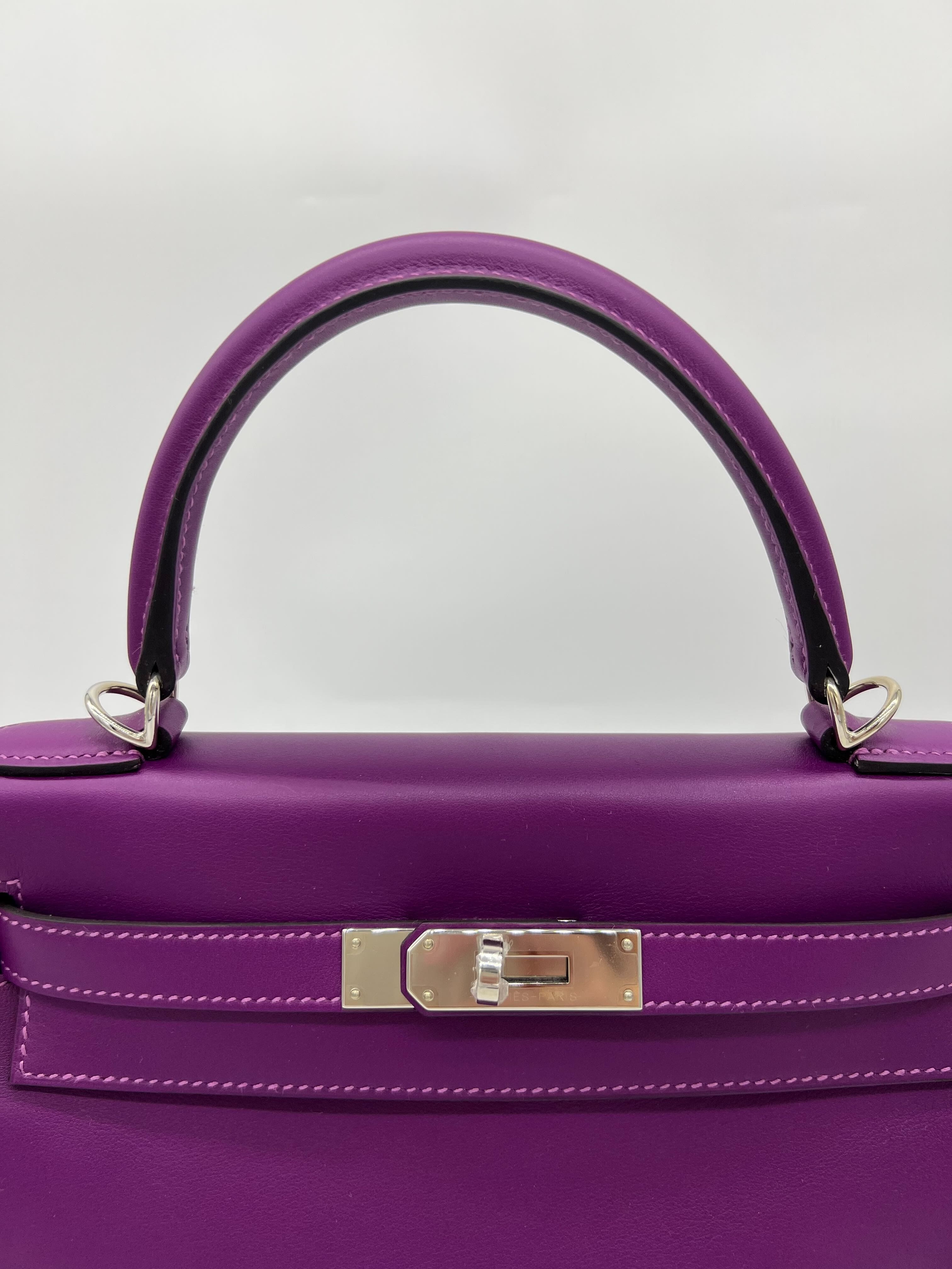 Bags & Accessories Hermes Kelly II Retourne 28 Veau Swift Anemone Wrist Aficionado