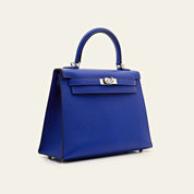 Hermès Kelly II Sellier 25 Epsom Calfskin Bleu Royal Palladium Hardware