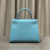 Hermès Kelly II Sellier 25 New Blue Jean Epsom Palladium Hardware