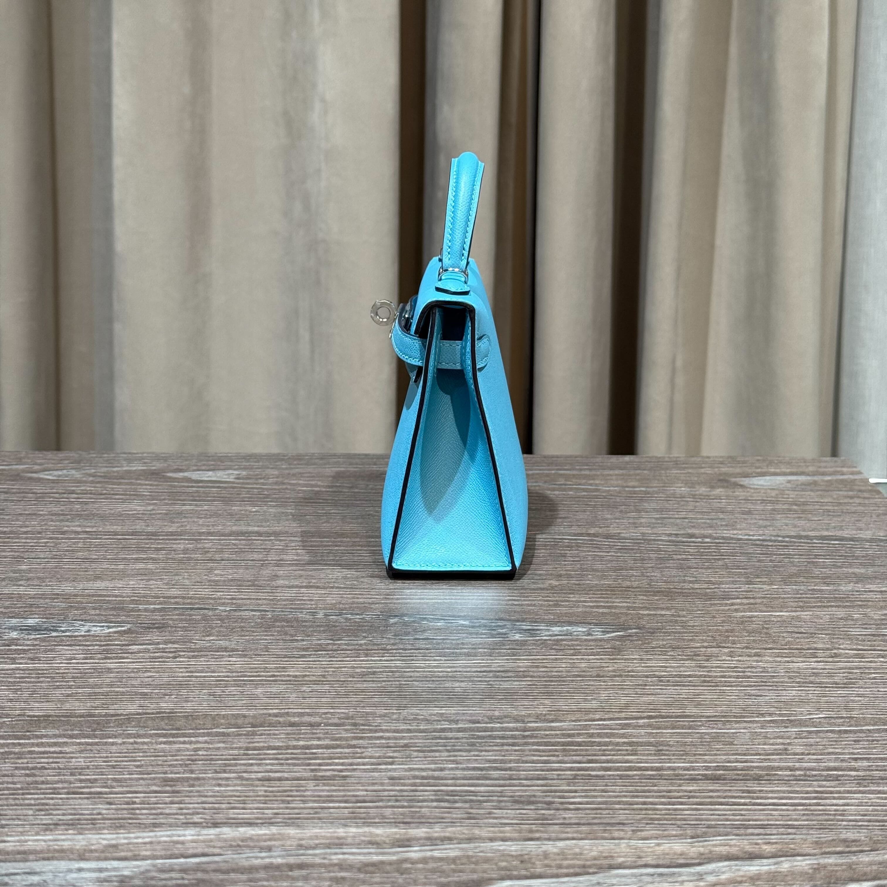 Hermès Kelly II Sellier Mini 20 Bleu Du Nord Veau Madame Palladium Hardware