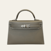 Hermès Kelly II Sellier Mini 20 Epsom Etoupe Palladium Hardware