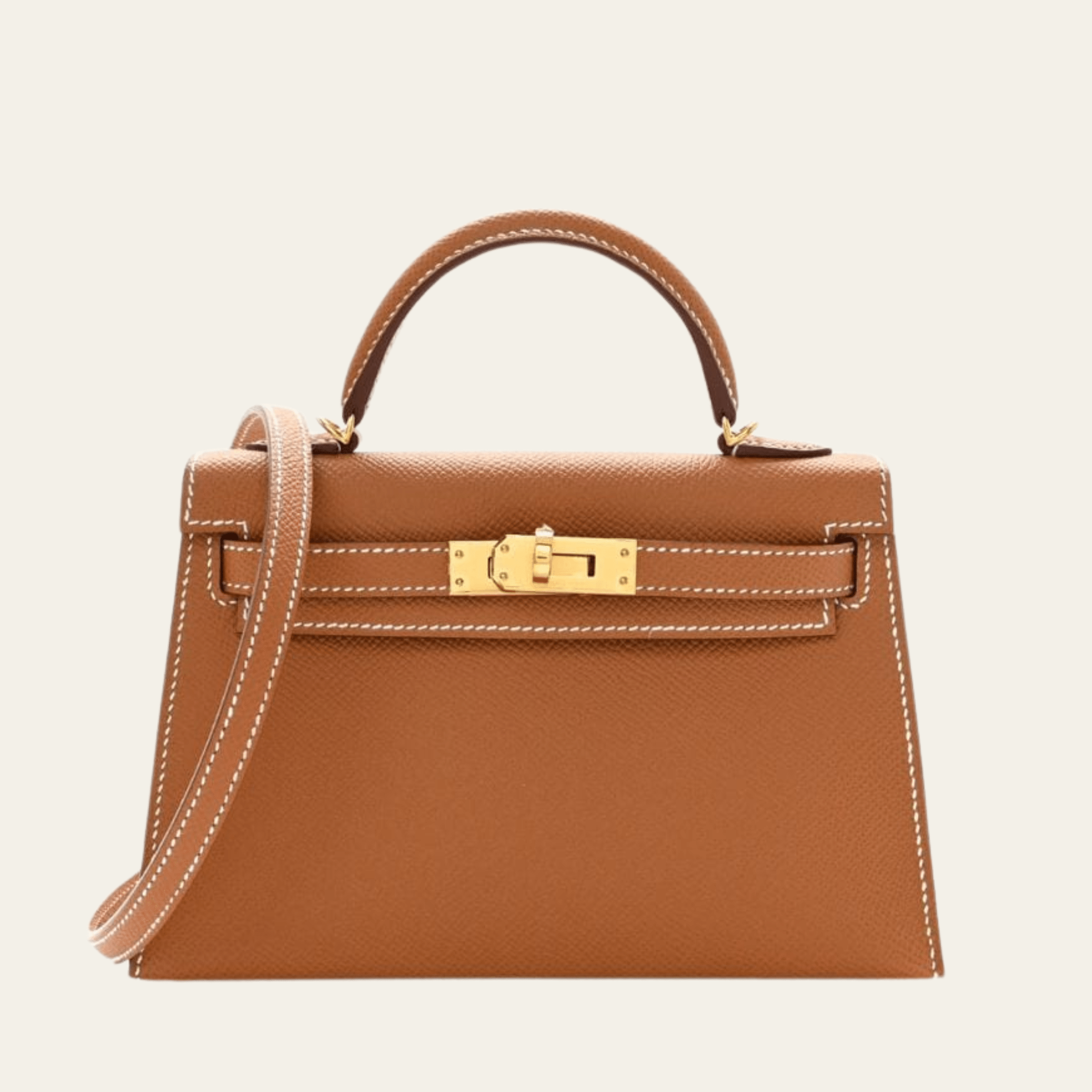 Hermès Kelly II Sellier Mini 20 Epsom Gold Gold Hardware