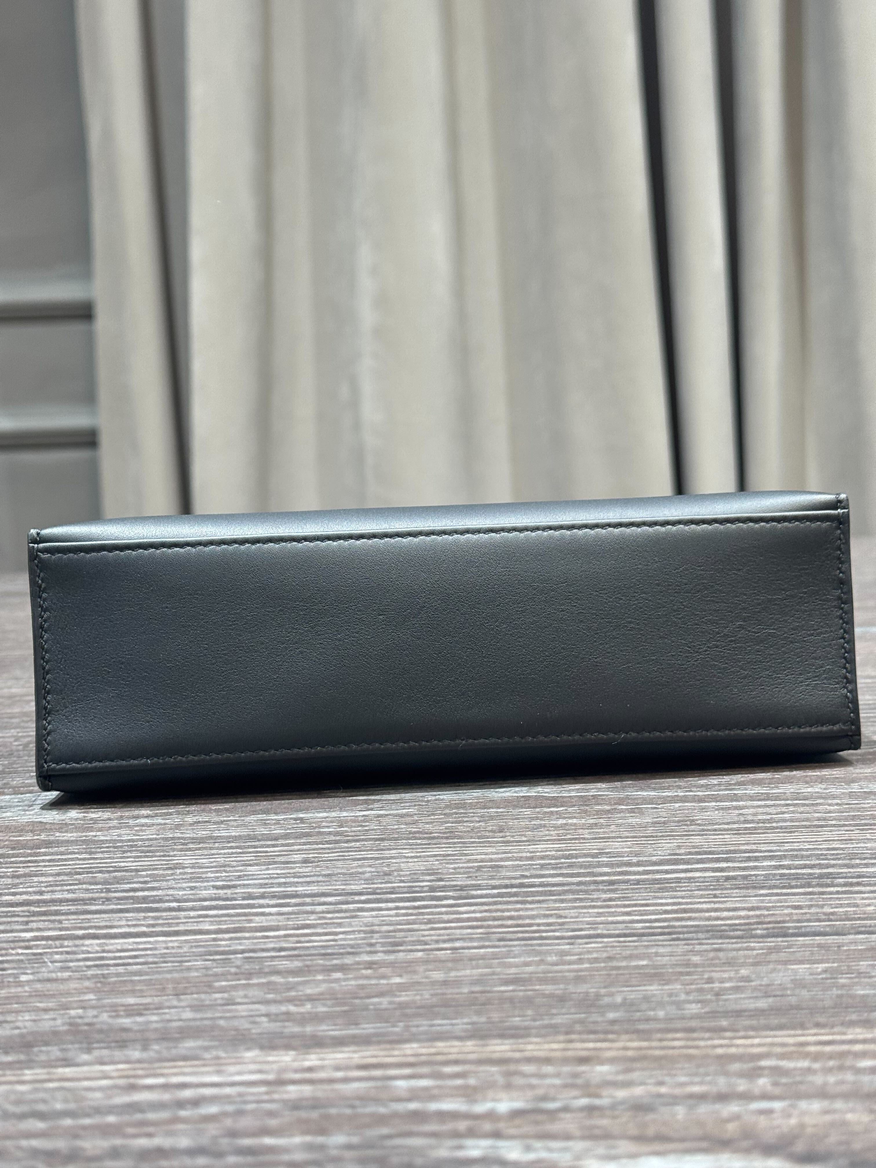 Hermès Kelly Mini Pochette Clutch Veau Swift 89 Noir Gold Hardware