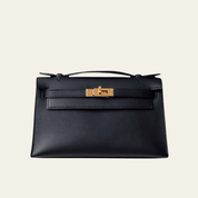 Hermès Kelly Mini Pochette Clutch Veau Swift 89 Noir Gold Hardware