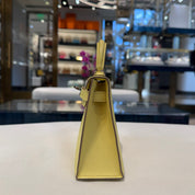 Hermès Limoncello Mini Kelly Sellier 20 Chèvre Mysore Palladium Hardware