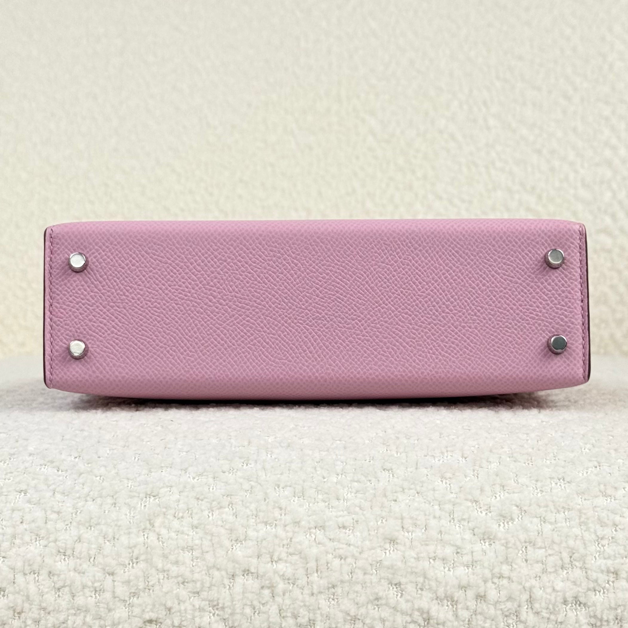 Hermès Mauve Sylvestre Mini Kelly Sellier 20 Epsom Palladium Hardware
