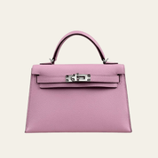 Hermès Mauve Sylvestre Mini Kelly Sellier 20 Epsom Palladium Hardware