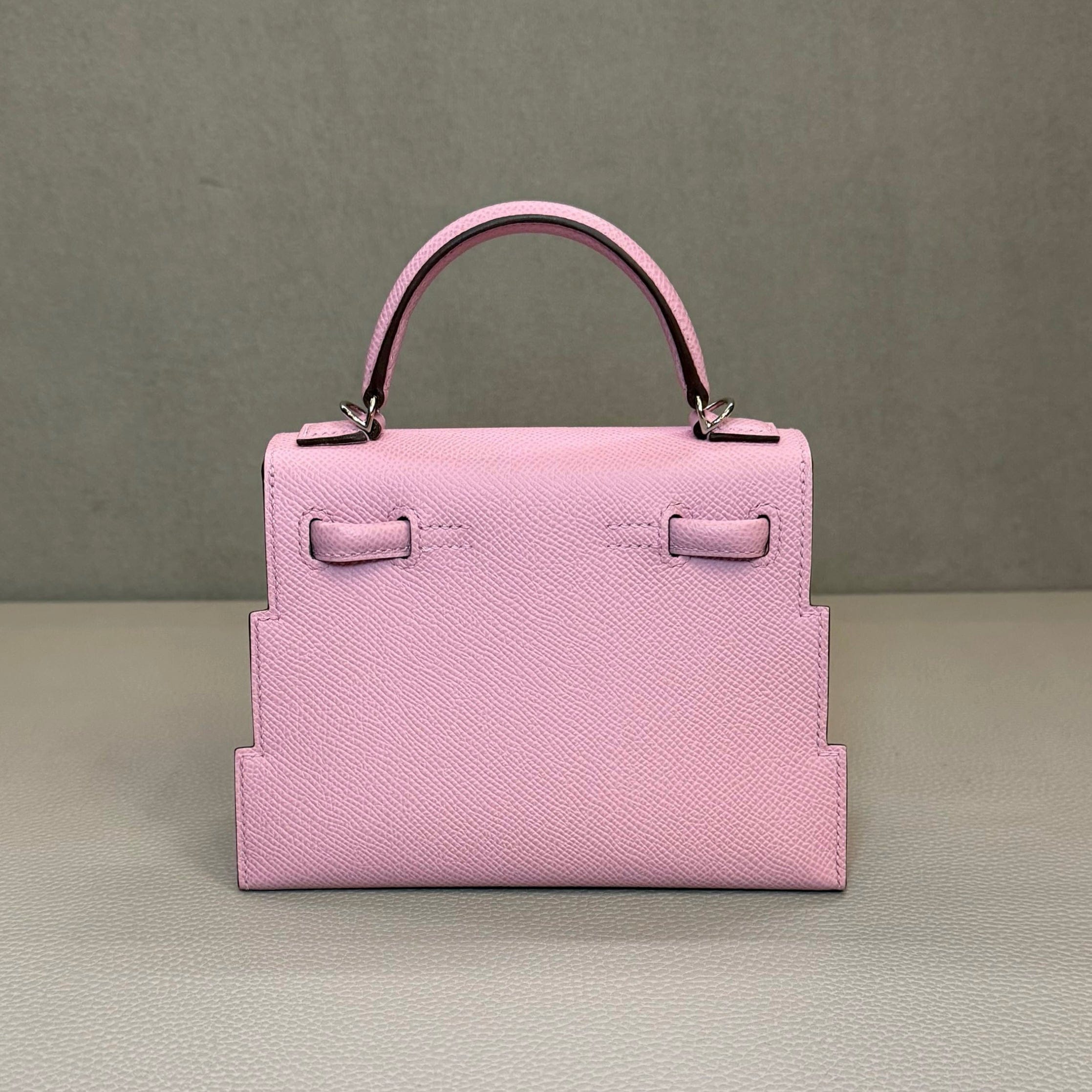 Hermès Mauve Sylvestre Picto Kelly Doll Epsom Palladium Hardware Limited Edition