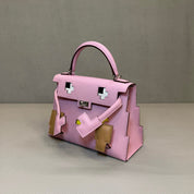 Hermès Mauve Sylvestre Picto Kelly Doll Epsom Palladium Hardware Limited Edition