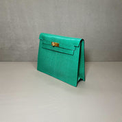 Hermès Menthe Kelly Danse Niloticus Lizard Gold Hardware