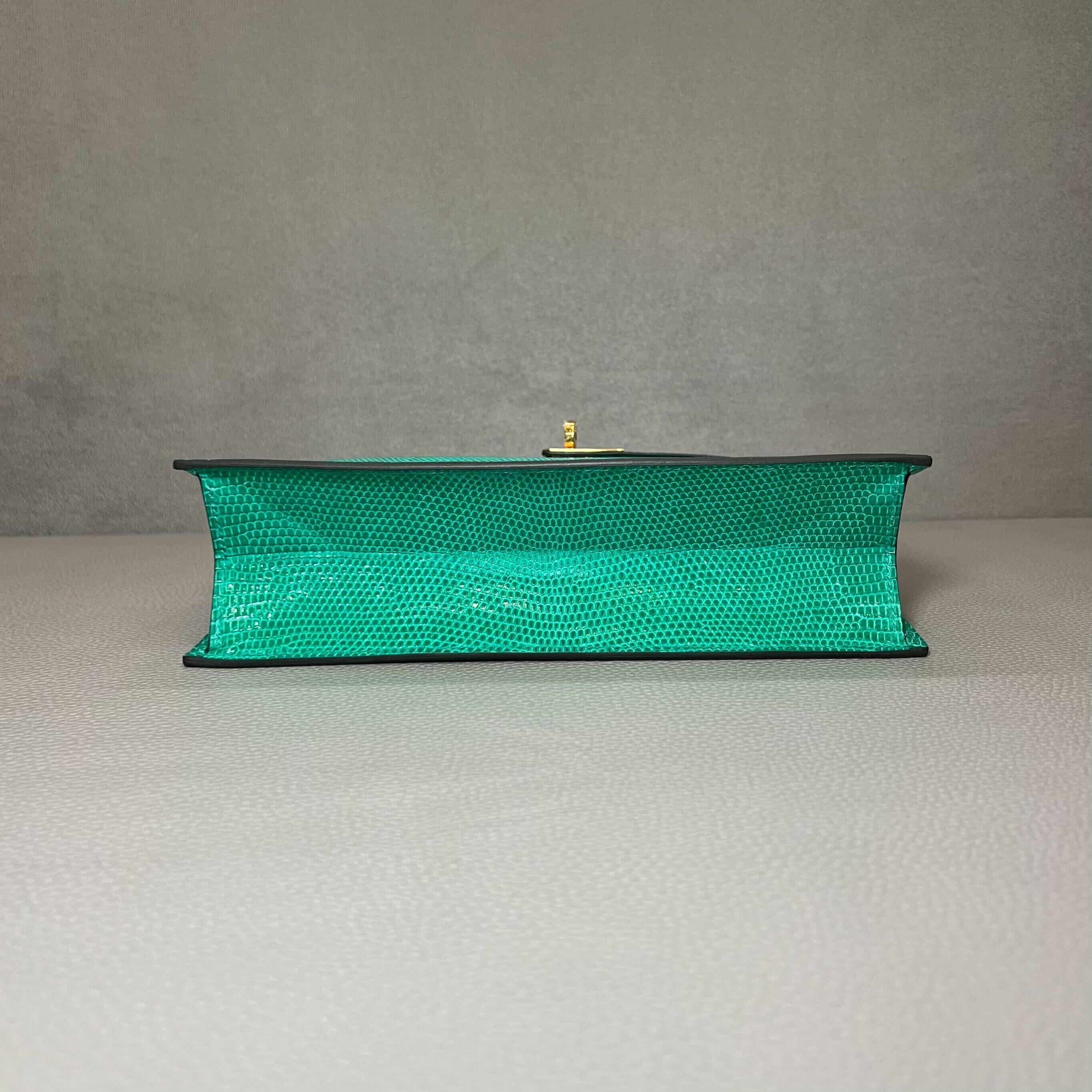 Hermès Menthe Kelly Danse Niloticus Lizard Gold Hardware