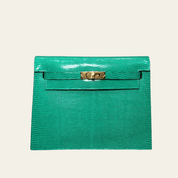Hermès Menthe Kelly Danse Niloticus Lizard Gold Hardware