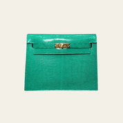 Hermès Menthe Kelly Danse Niloticus Lizard Gold Hardware