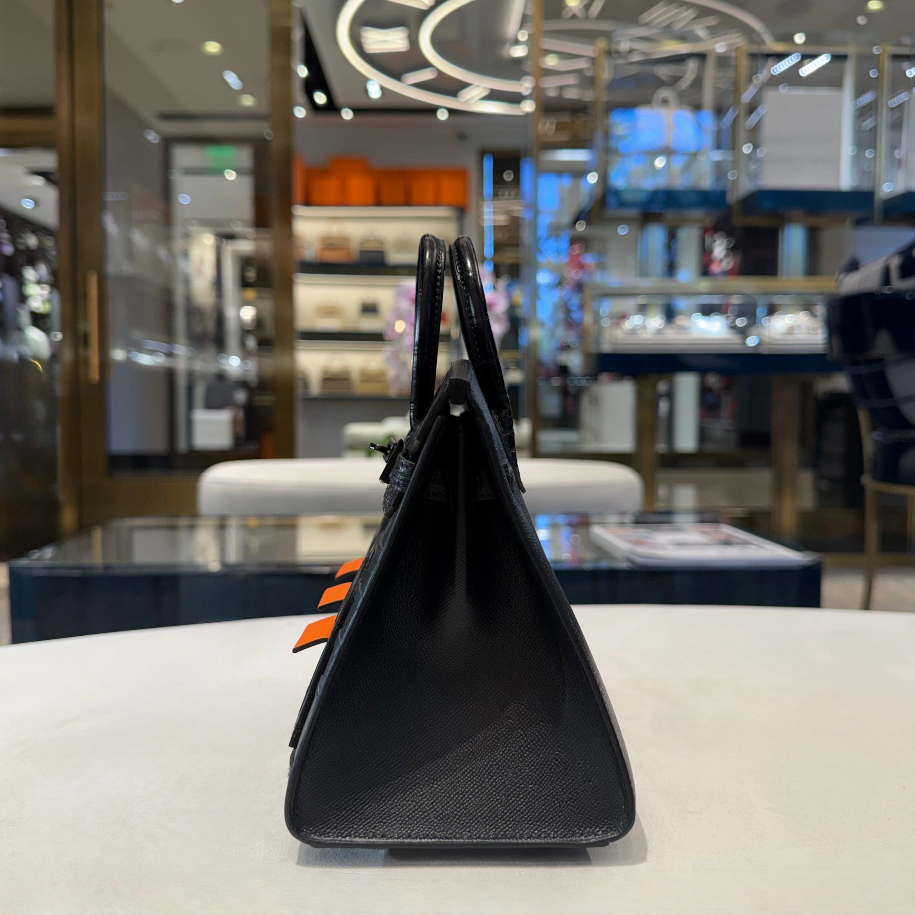 Hermès "Midnight" Faubourg Birkin Sellier 20 Noir Matte Alligator So Black Hardware Limited Edition