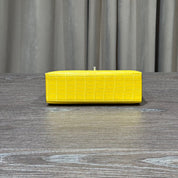 Hermès Mimosa Kelly Pochette Clutch Alligator Palladium Hardware