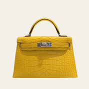 Hermès Mimosa Mini Kelly Sellier 20 Matte Alligator Palldium Hardware