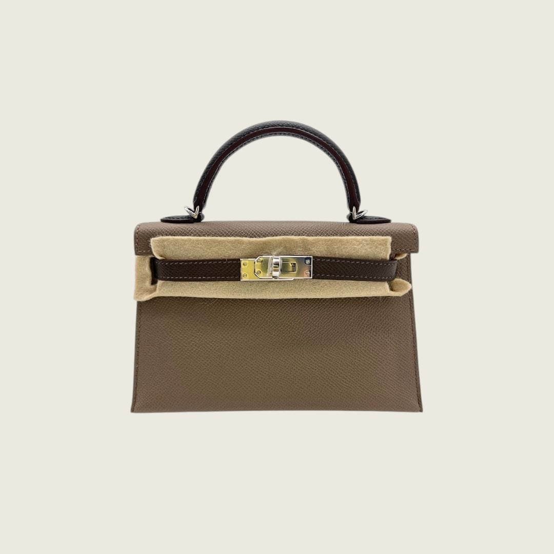 Hermès Mini Kelly Tricolore Epsom Palladium Hardware