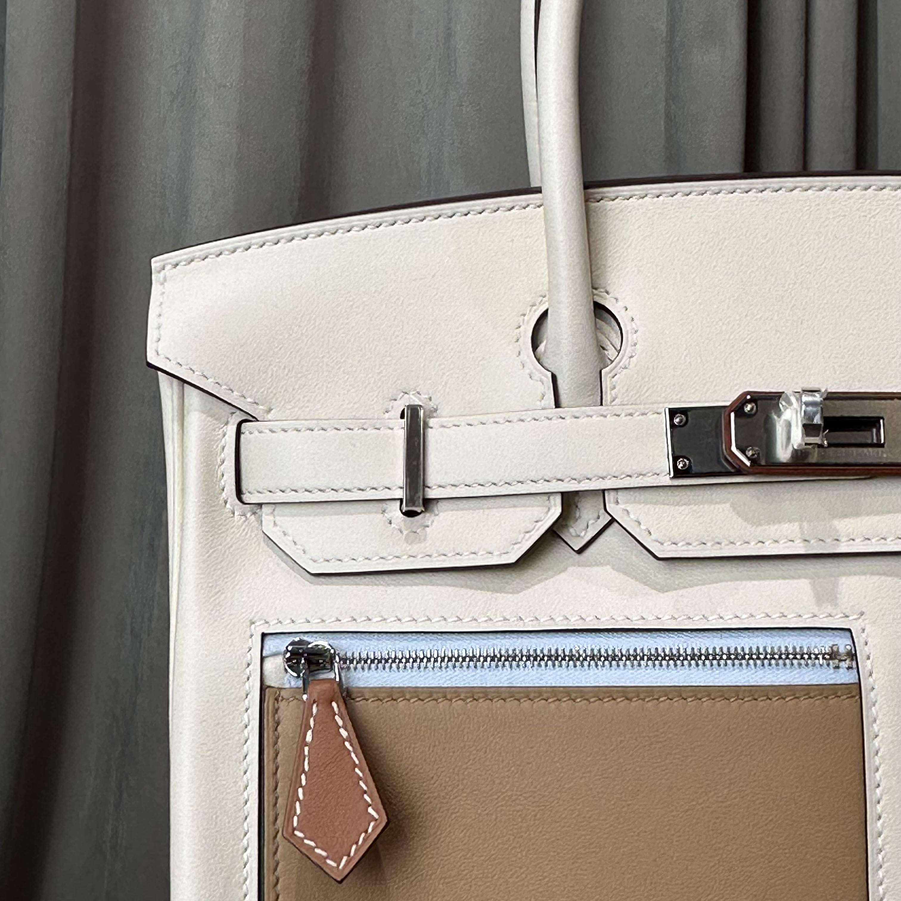 Hermès Nata and Chai Birkin 30 Colormatic Swift Palladium Hardware Limited Edition