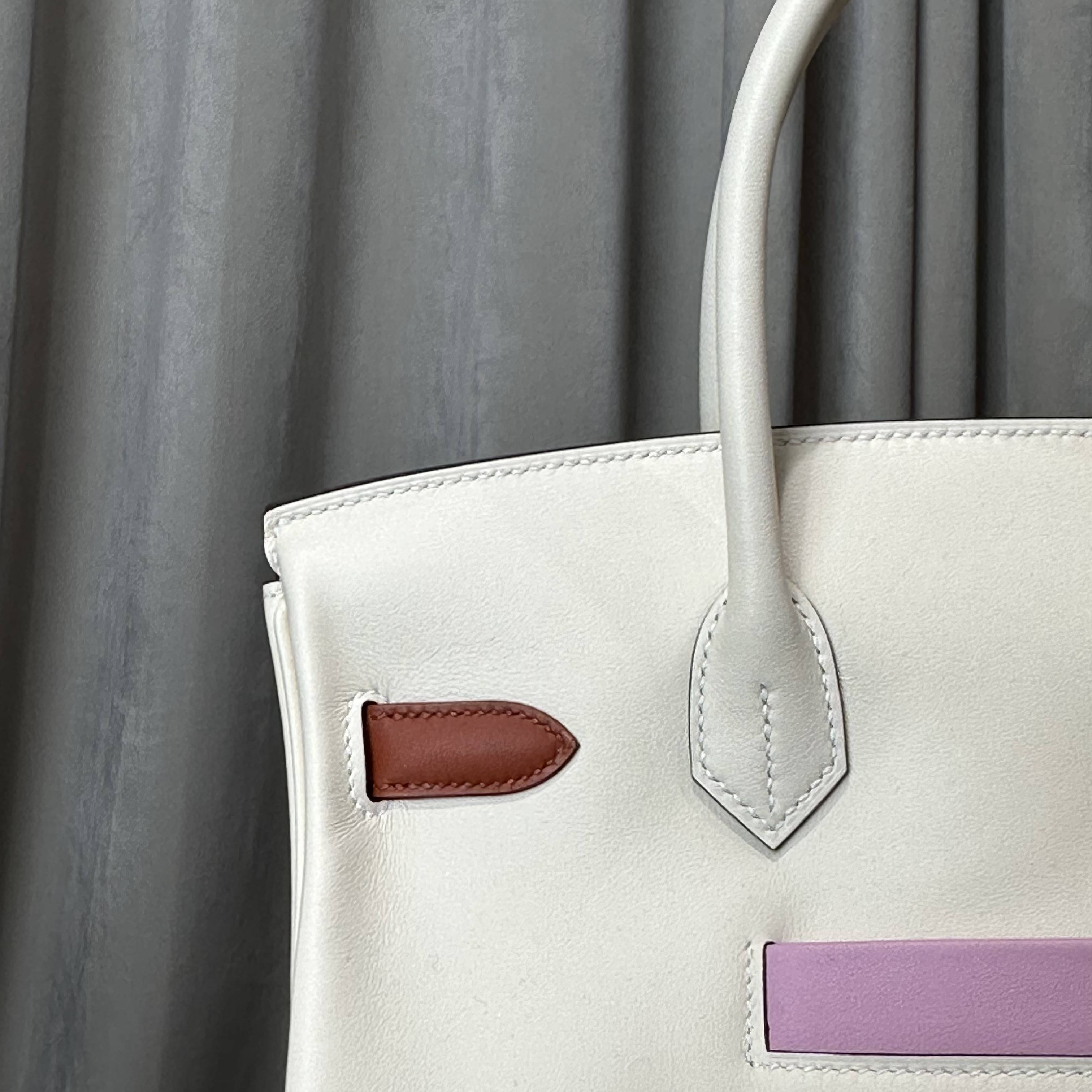 Hermès Nata and Chai Birkin 30 Colormatic Swift Palladium Hardware Limited Edition