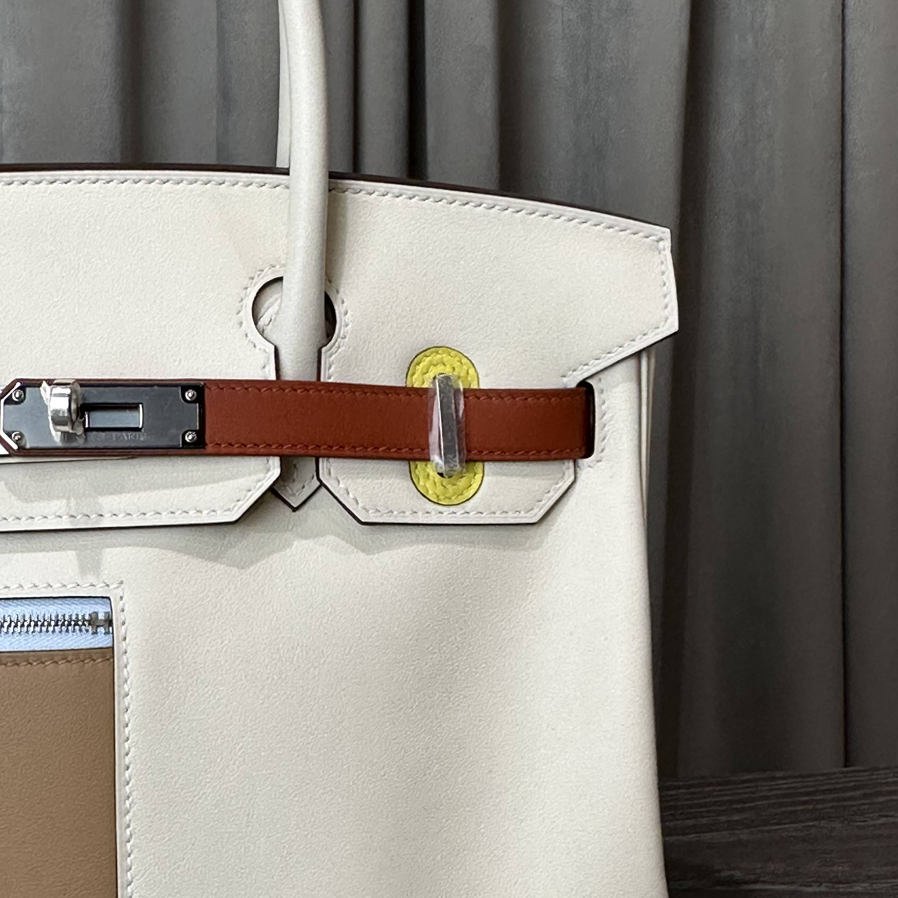 Hermès Nata and Chai Birkin 30 Colormatic Swift Palladium Hardware Limited Edition