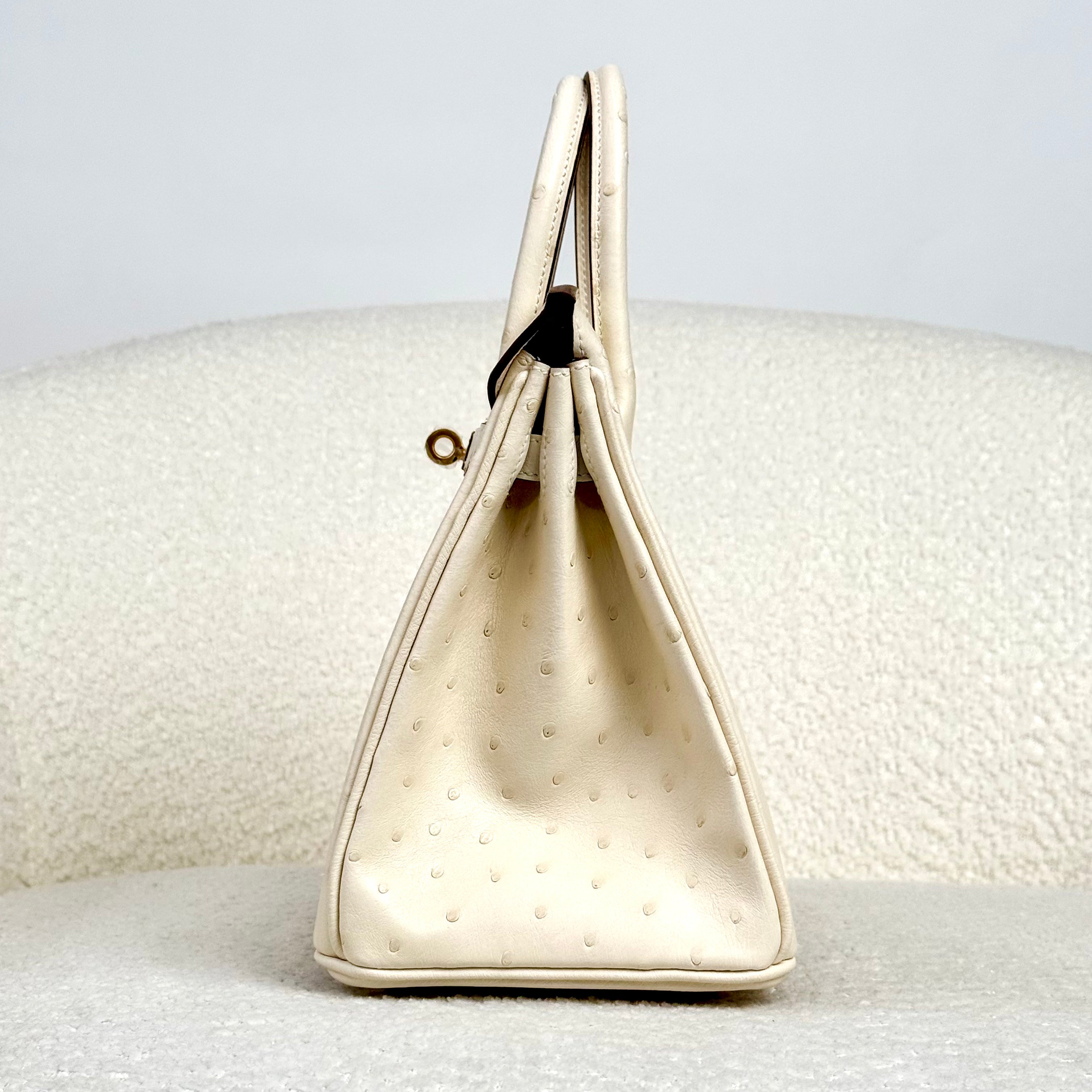 Hermès Nata Birkin 25 Ostrich Gold Hardware