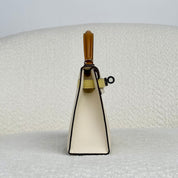 Hermès Nata/Jaune Poussain/Sesame  Mini Kelly Sellier 20 Epsom Palladium Hardware