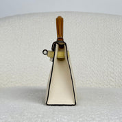 Hermès Nata/Jaune Poussain/Sesame  Mini Kelly Sellier 20 Epsom Palladium Hardware
