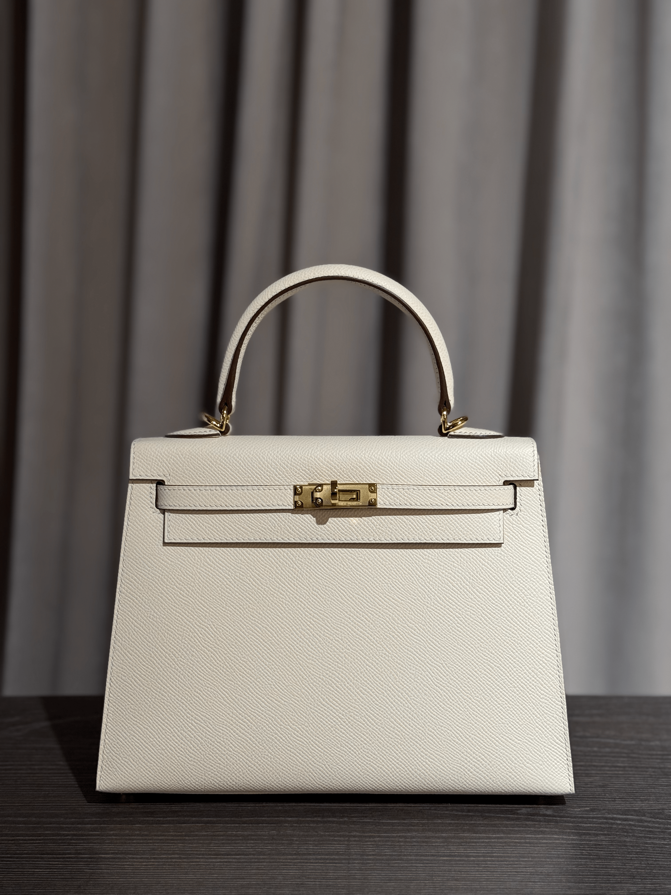 Hermès Nata Kelly 25 Epsom Gold Hardware