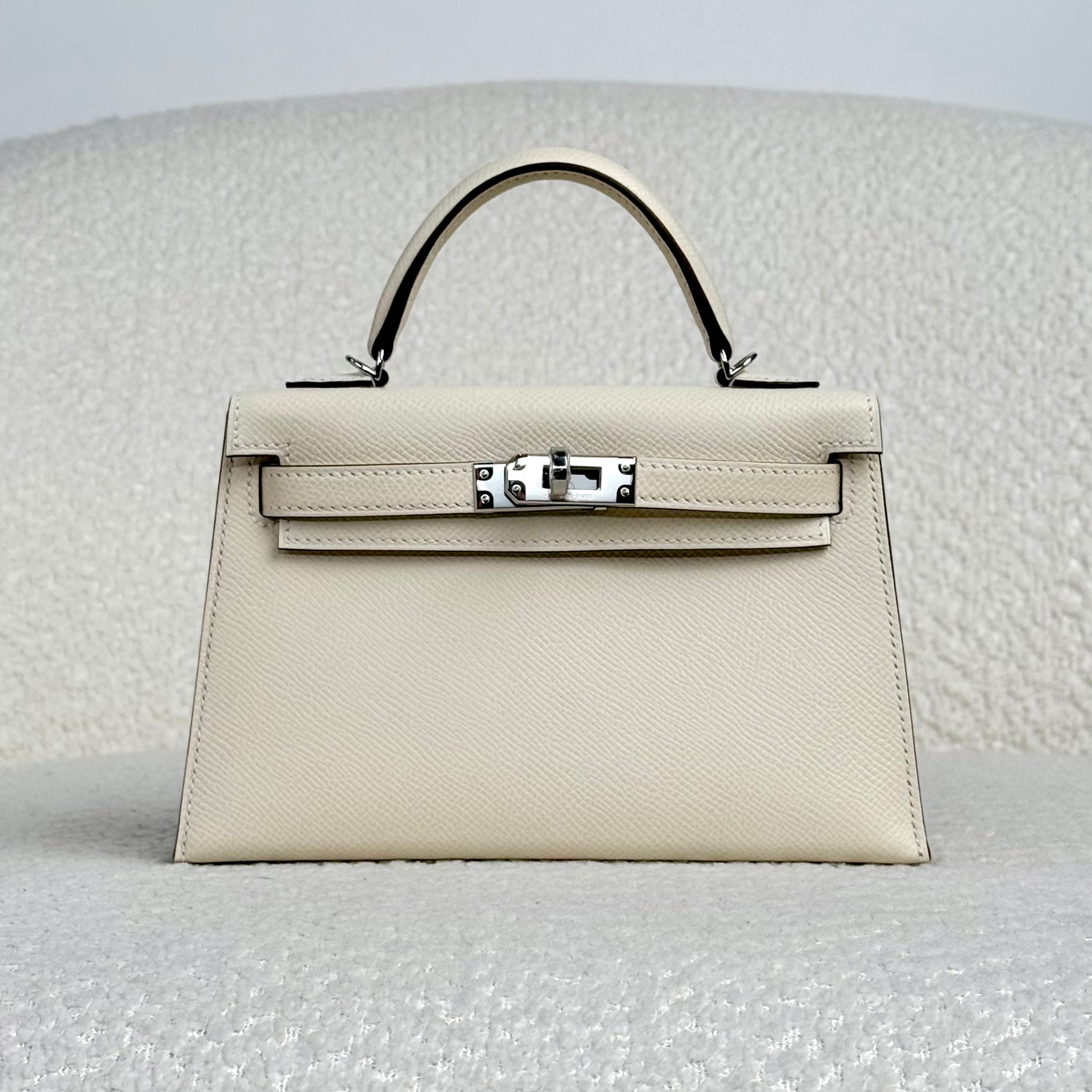 Hermès Nata Mini Kelly Sellier 20 Epsom Palladium Hardware